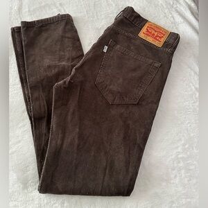 Levi's 512 Men's Brown Corduroy Pants Like New
